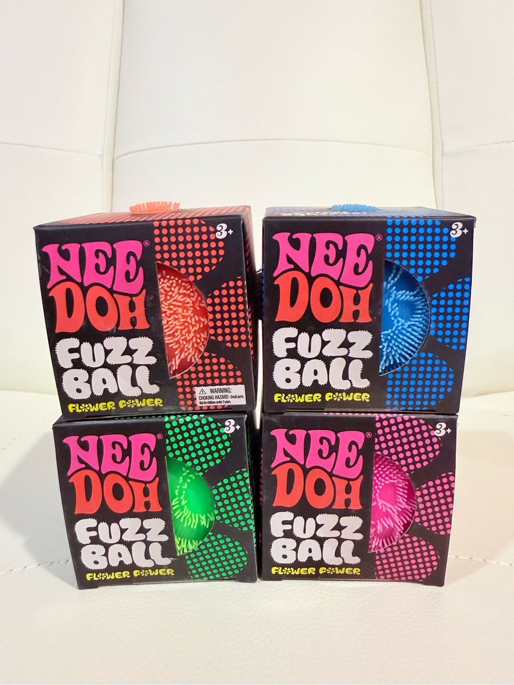Needoh Fuzz Ball Flower Power 4x